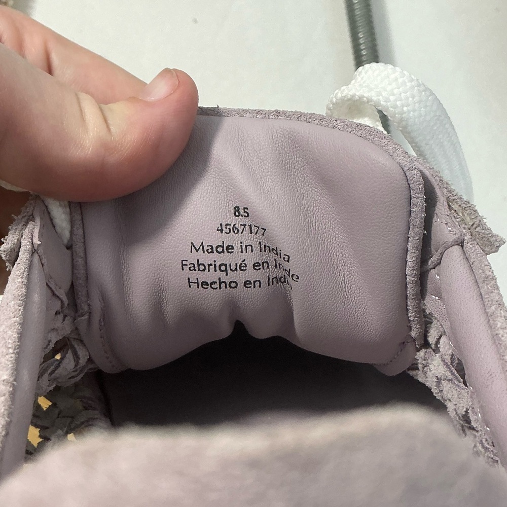 Free People Size 8.5 Wimberly Woven Suede Purple Lace Up Sneaker - Picture 13 of 13